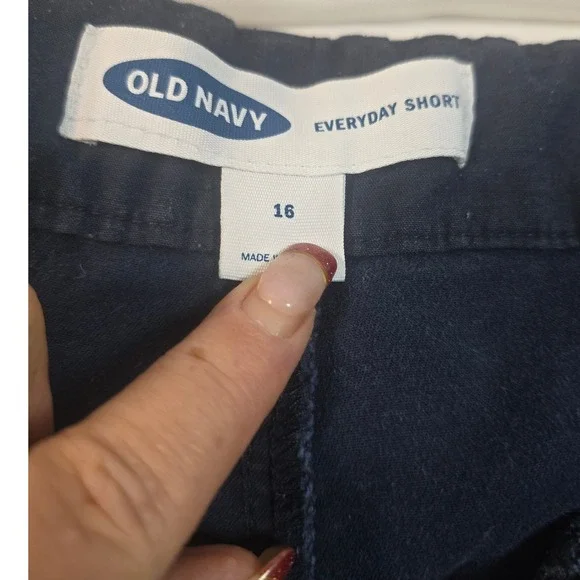 Old Navy Everyday Shorts Bundle Womens 16 Black Navy Blue Chino Twill 2 Pairs - Picture 8 of 12